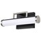 Nuvo Solano LED Small Vanity, Black and Brushed Nickel Finish, White Acrylic Lens 62/656 - alternate 1